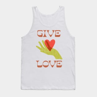 GIVE LOVE \\ Mid-century retro design Tank Top